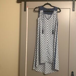Rachel Zoe A Pea In The Pod Maternity Dress XS Tassel High Low Flowy Paisley